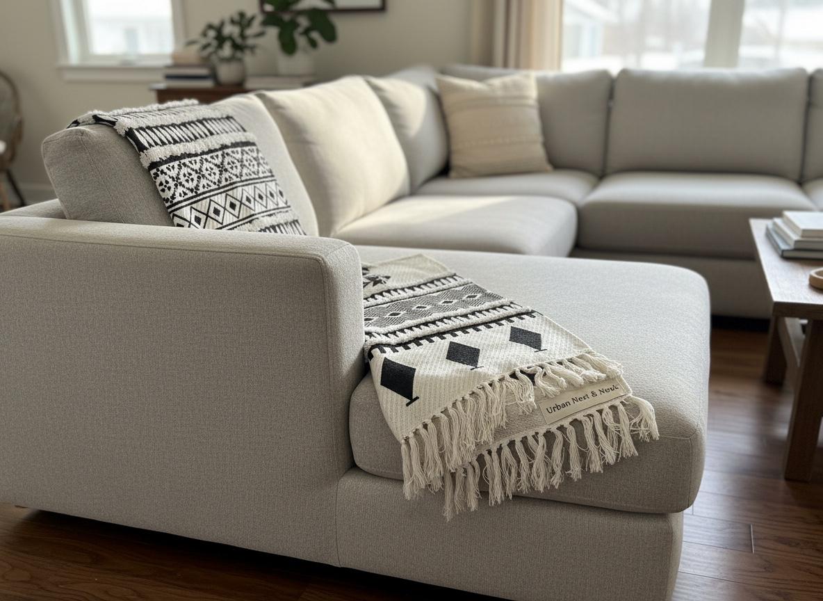 Black Diamond Tribal Sofa Throw