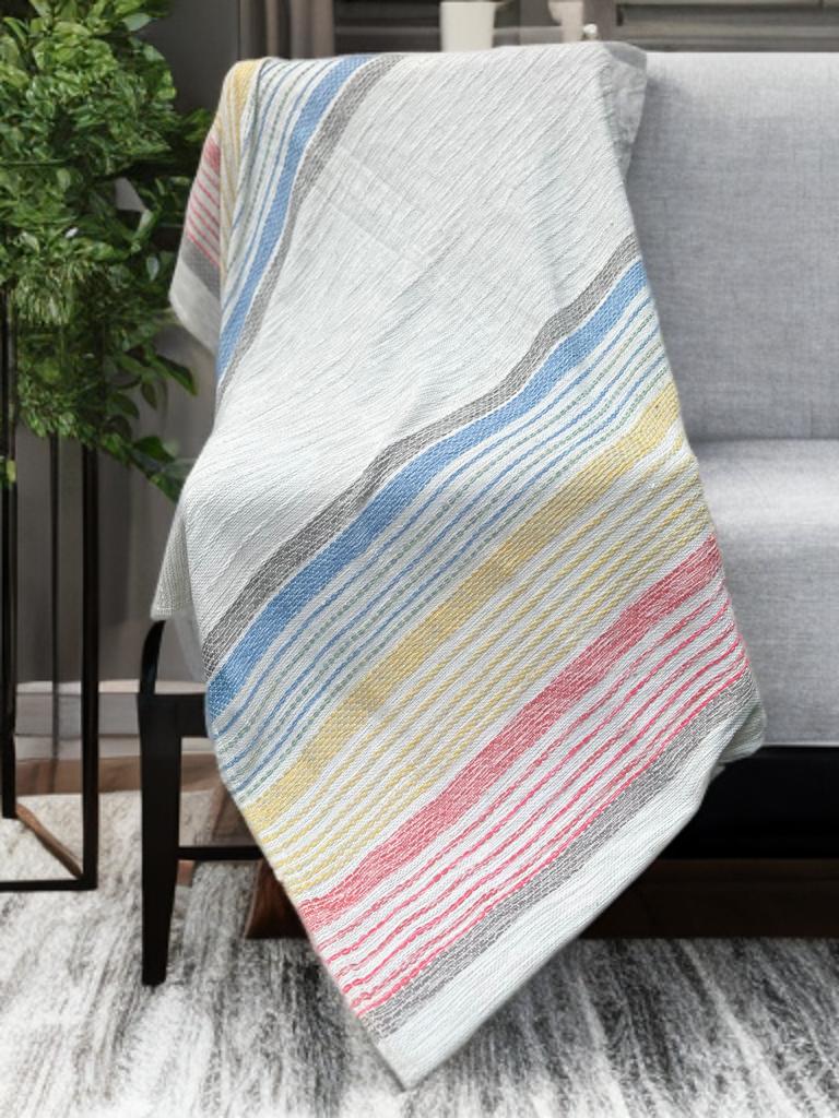 Rustic Brown Woven Sofa Throw