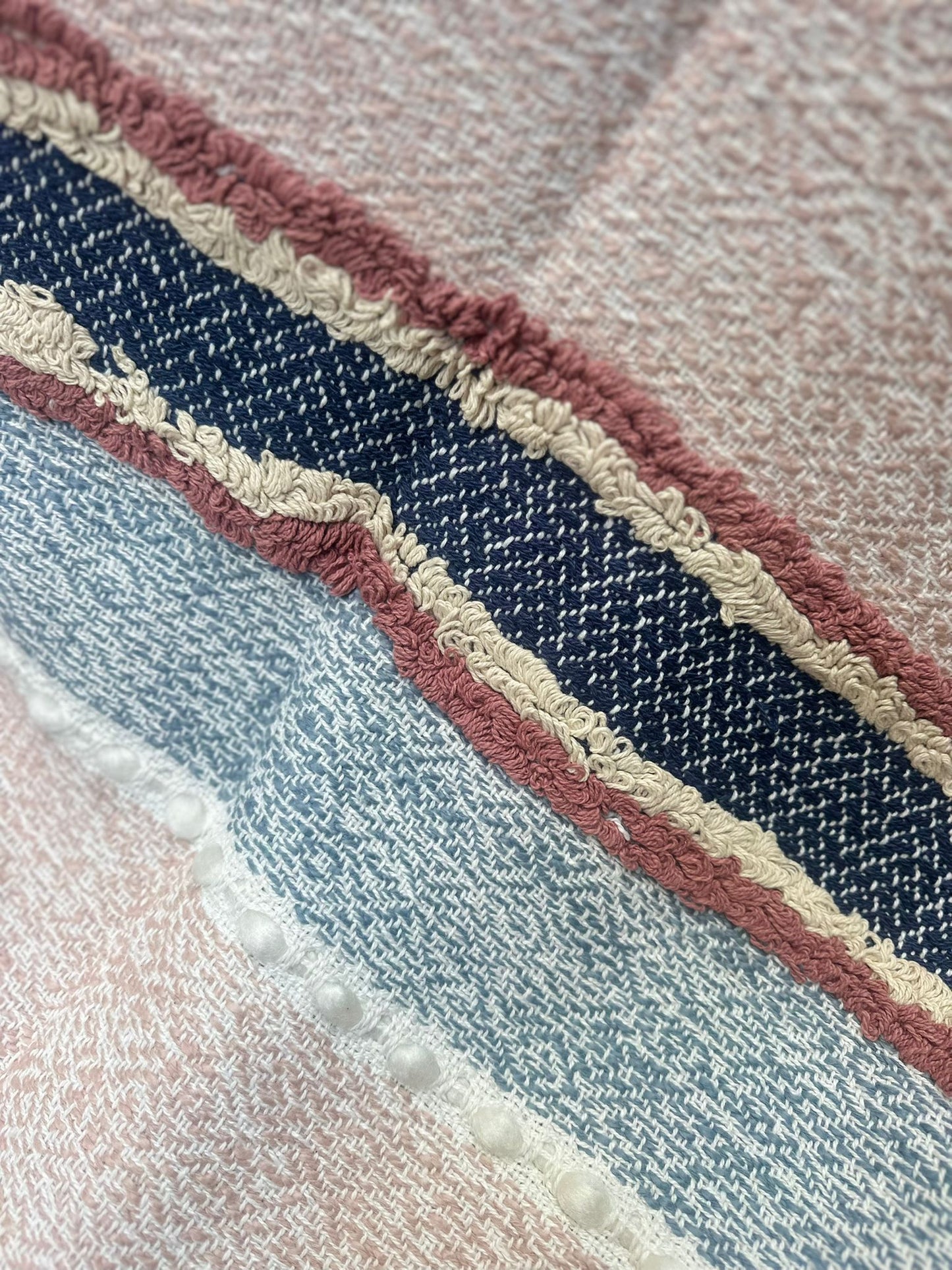 Pastel Striped Sofa Throw