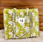 Charming Green Reversible Quilted Hand Block Tote Bag