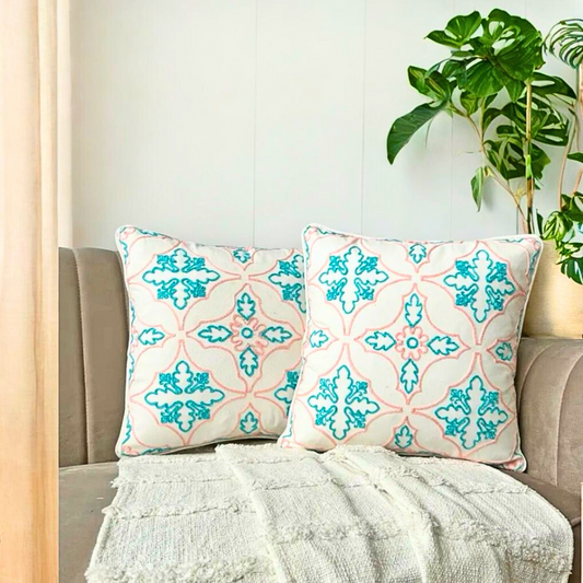 Moroccan-Inspired Embroidered Cushion Covers image 0