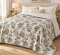 Sage Floral Reversible Quilt