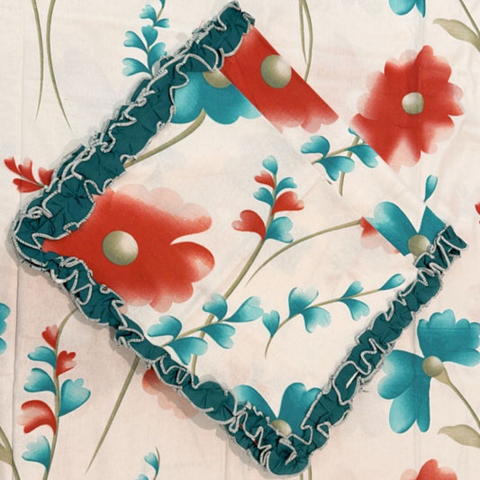 Enchanted Bloom Queen Frill Bed Sheet