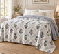 Botanical Lattice Reversible Cotton Bedspread