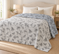 Light grey  & Blue-Gray Reversible Quilt