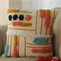 Multicolor Pom Pom Textured Abstract Cushion Cover (16x16)