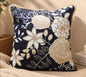 Midnight Bloom Textured Floral Cushion Cover