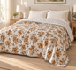 Golden Floral Reversible Quilt