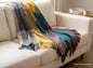 Colour Block Patchwork Woven Cotton Sofa Throw
