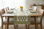 Marigold Garden Block Print Cotton Table Runner