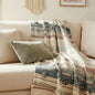 Pom Pom Stripe Sofa Throw/Throw Blanket