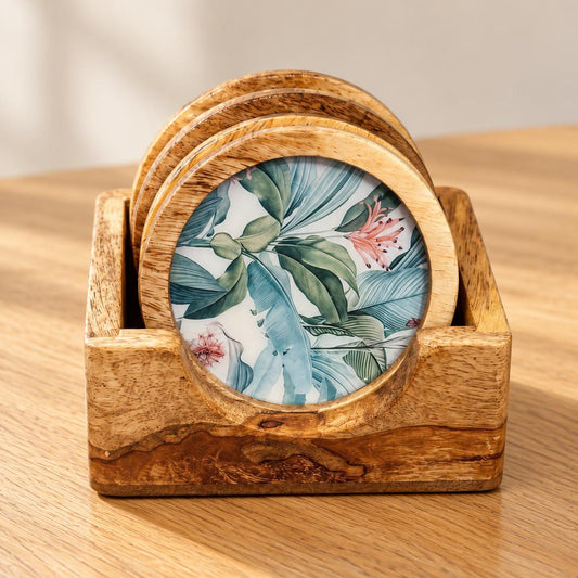 Tropical Leaf Coaster Set