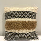 Black & Beige Tufted Zigzag Cushion Cover image 0