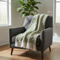 Olive Breeze Hand-Knitted Sofa Throw